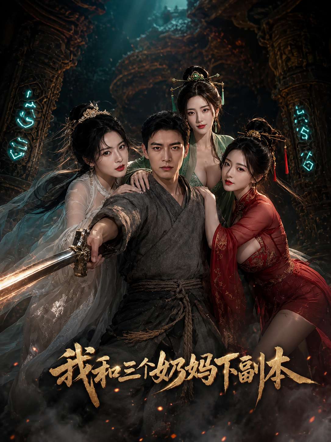 我和三个奶妈下副本 海报