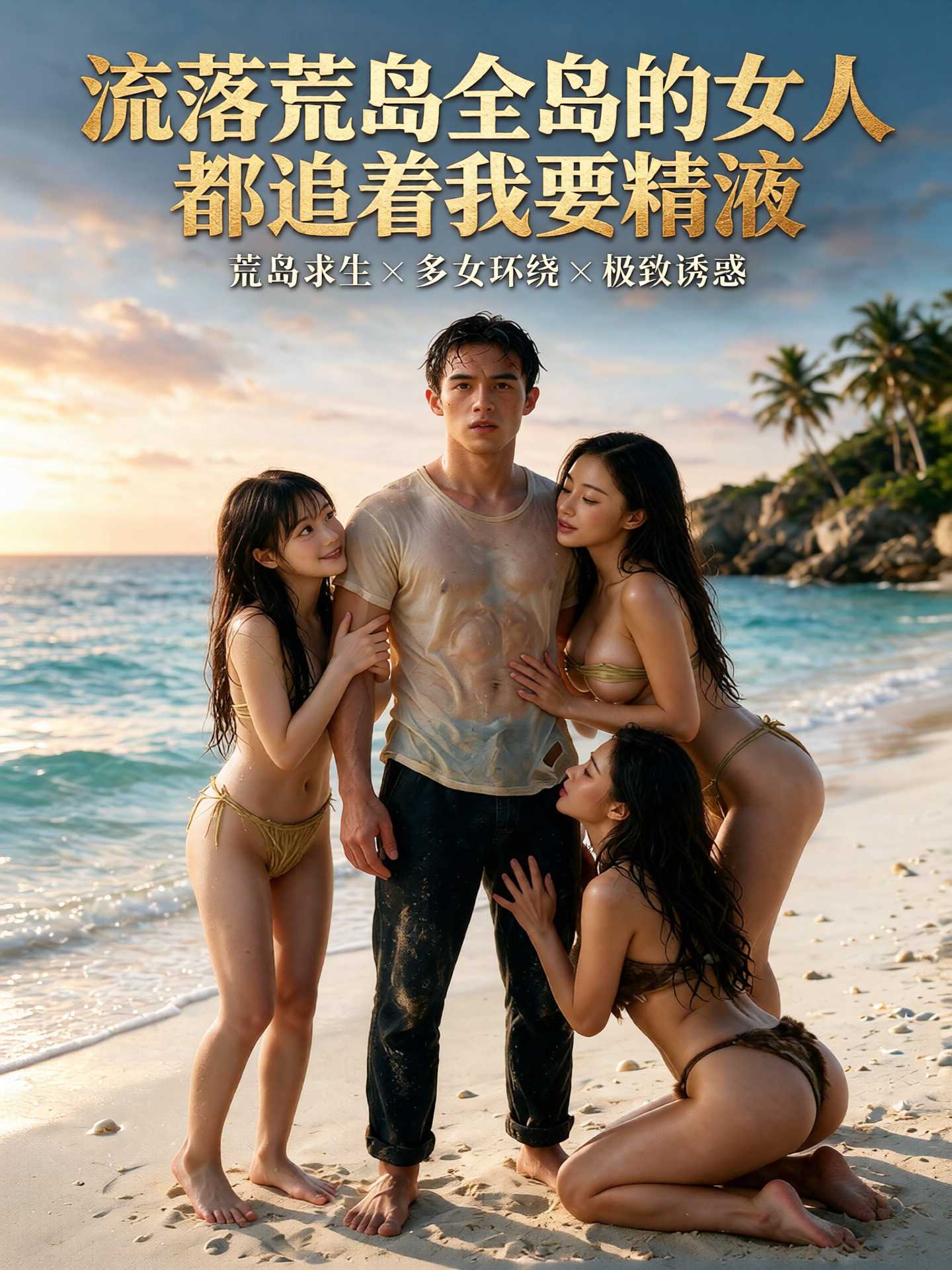 流落荒岛全岛的女人都追着我要精液 海报
